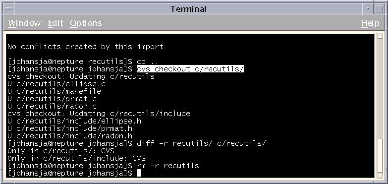 checking the repository