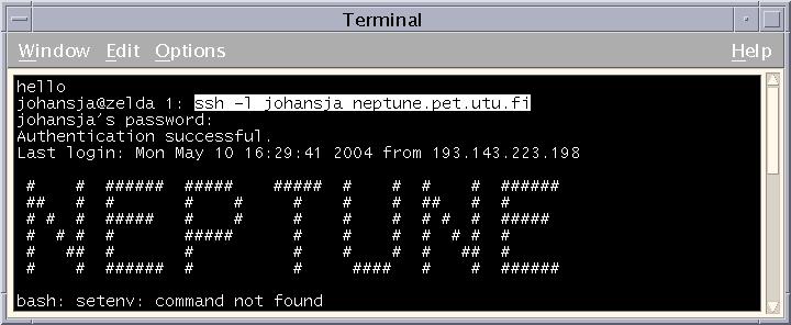 connecting to remote host