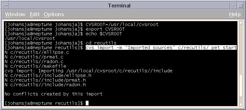 setting up the repository