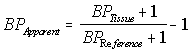 equation for apparent BP